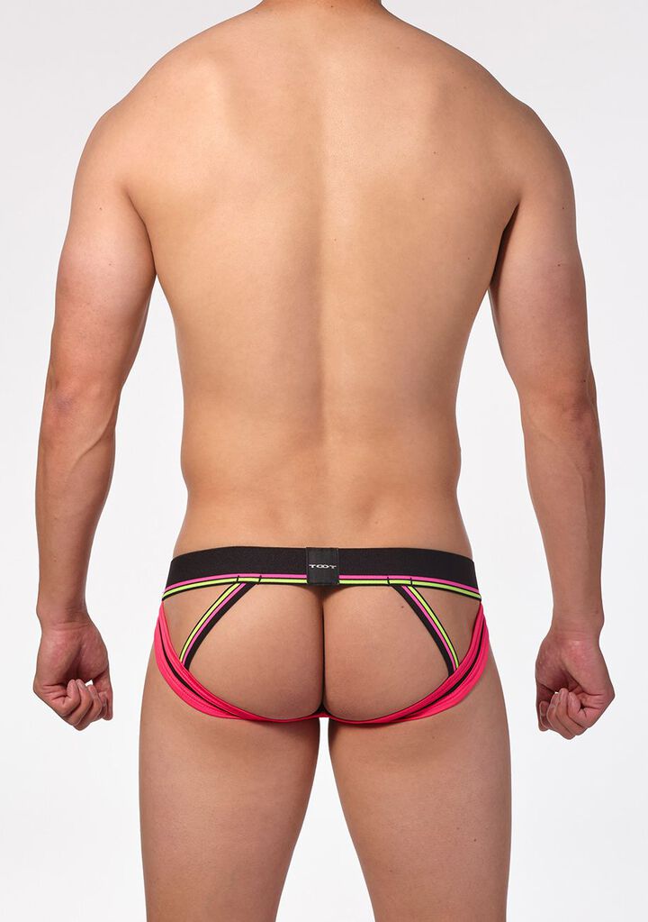 Neon-Line Hip-Strap Jock,ブラック, medium image number 2