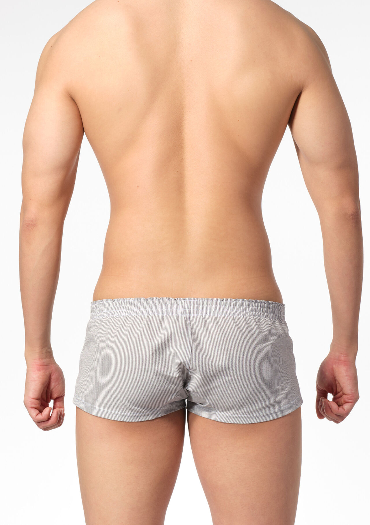 TOOT Underwear Striped Seersucker Fit Trunk Gray