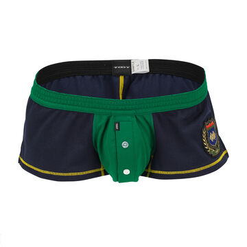 Patched Pique Fit Trunks,navy, small image number 0