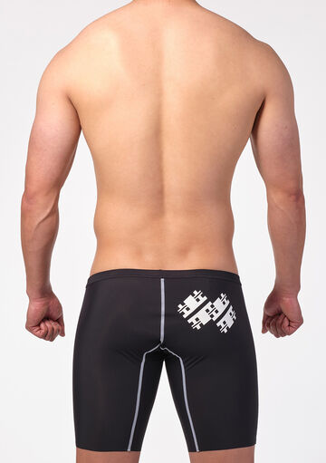 Smooth Hem Long Boxer,black, small image number 2