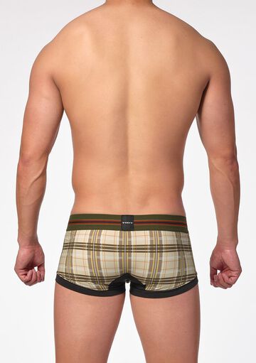 Madras Plaid Boxer,カーキ, small image number 2