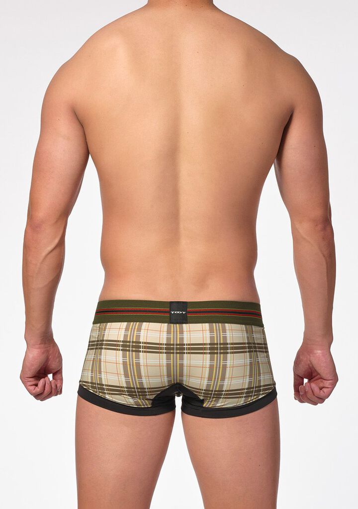 Madras Plaid Boxer,カーキ, medium image number 2