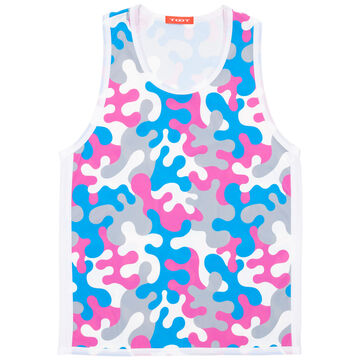 Vivid Camo Tank Top,white, small image number 0