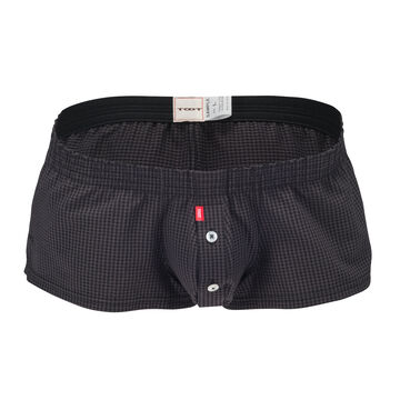 Gingham Seersucker Fit Trunks,darkgray, small image number 0