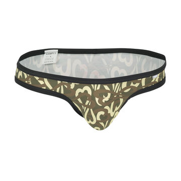 Heart Camo Flat Bikini,olive, small image number 0